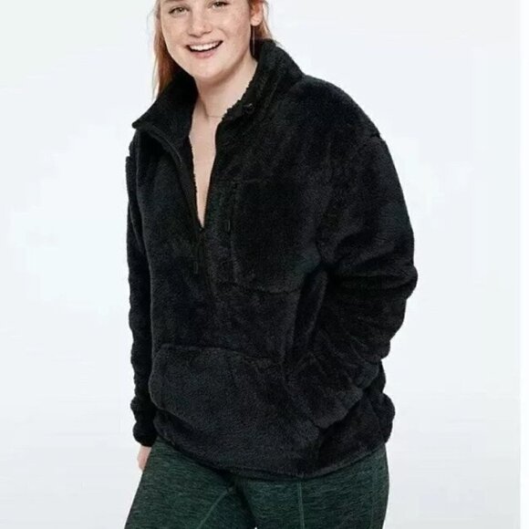 Victoria Secret PINK Half Zip Teddy Sherpa - Picture 1 of 3